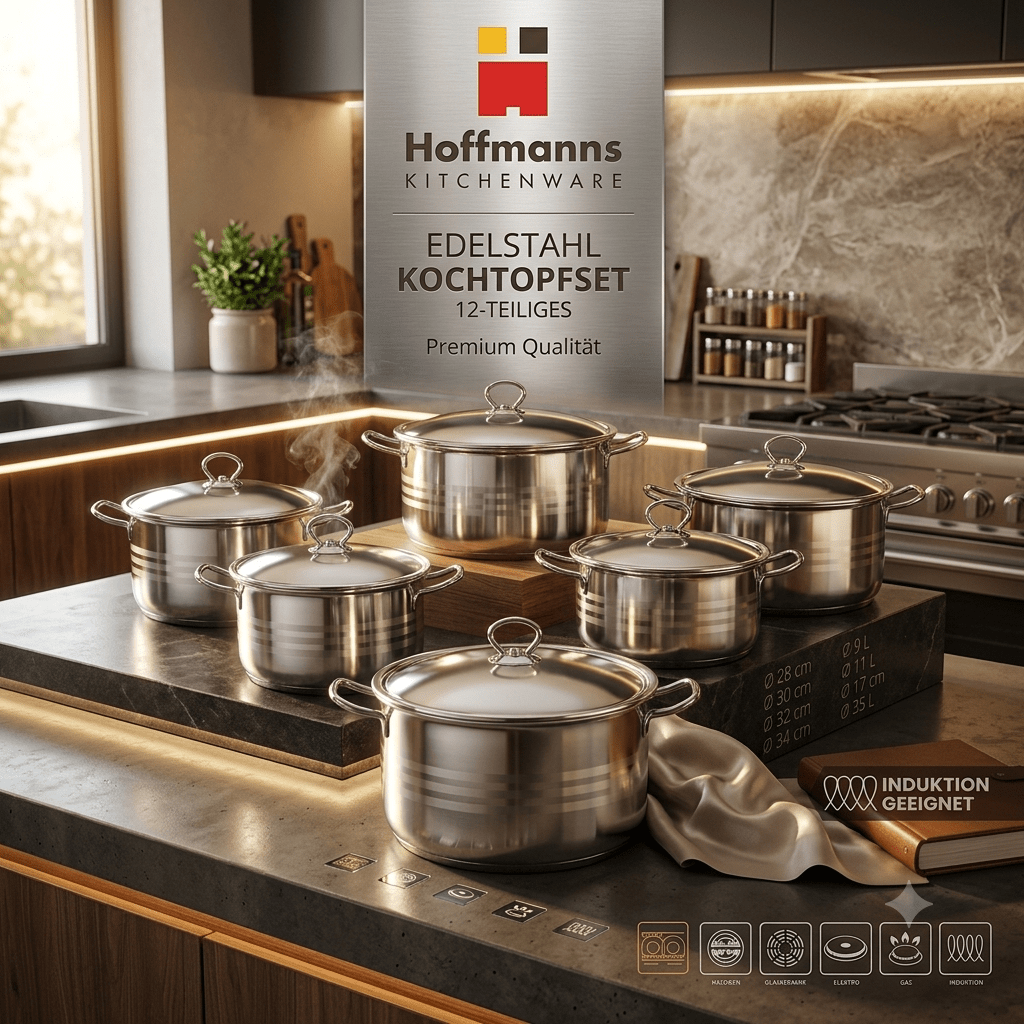 Hoffmans - 12 Pcs cookware set