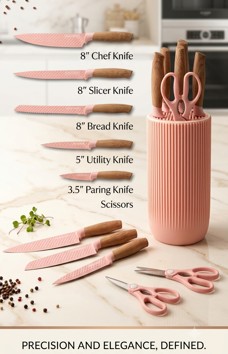 Luxury Kitchen Knife Set - 7Pcs