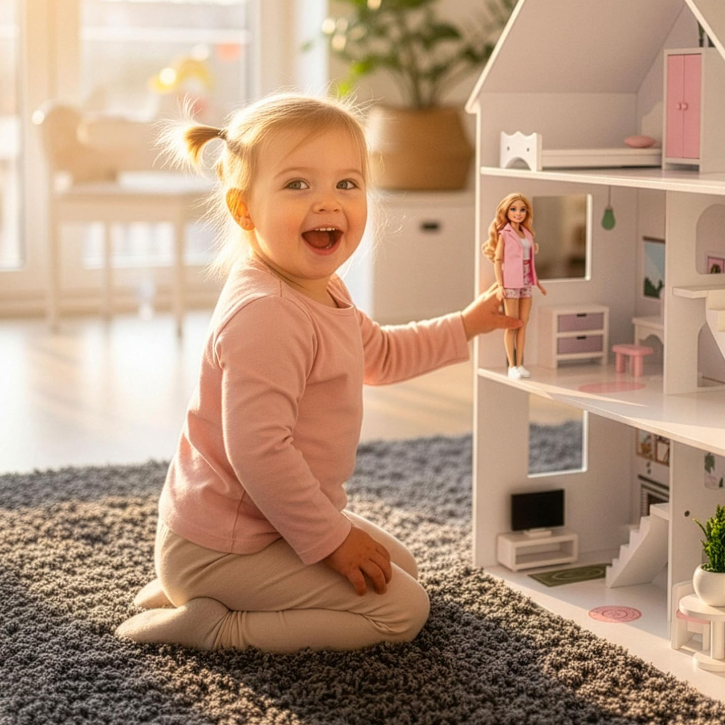 Barbie Wooden Dollhouse for Kids