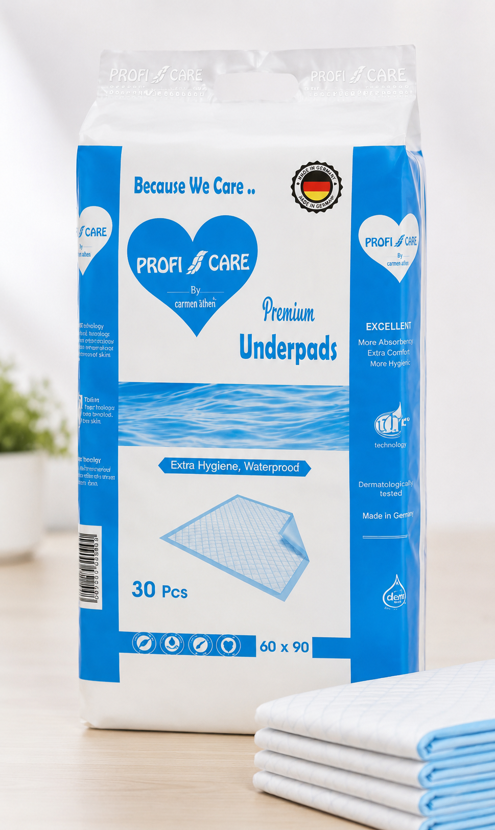 ProfiCare Underpads 30 Pieces – 60 x 90 cm