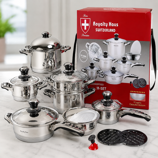 17 Piece Premium Stainless Steel Cookware Set