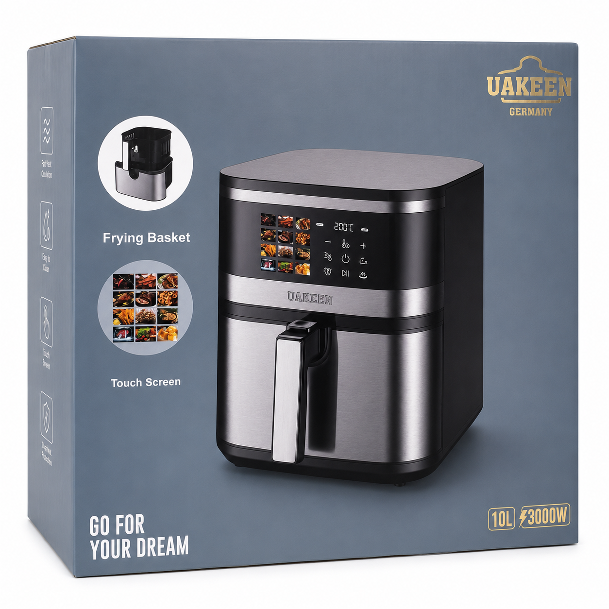 Air Fryer 10L - With Touchscreen - Made in Germany