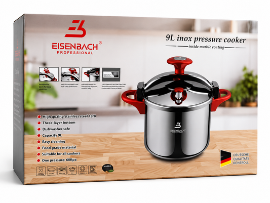 Professional 9L Inox Pressure Cooker - Eisenbach