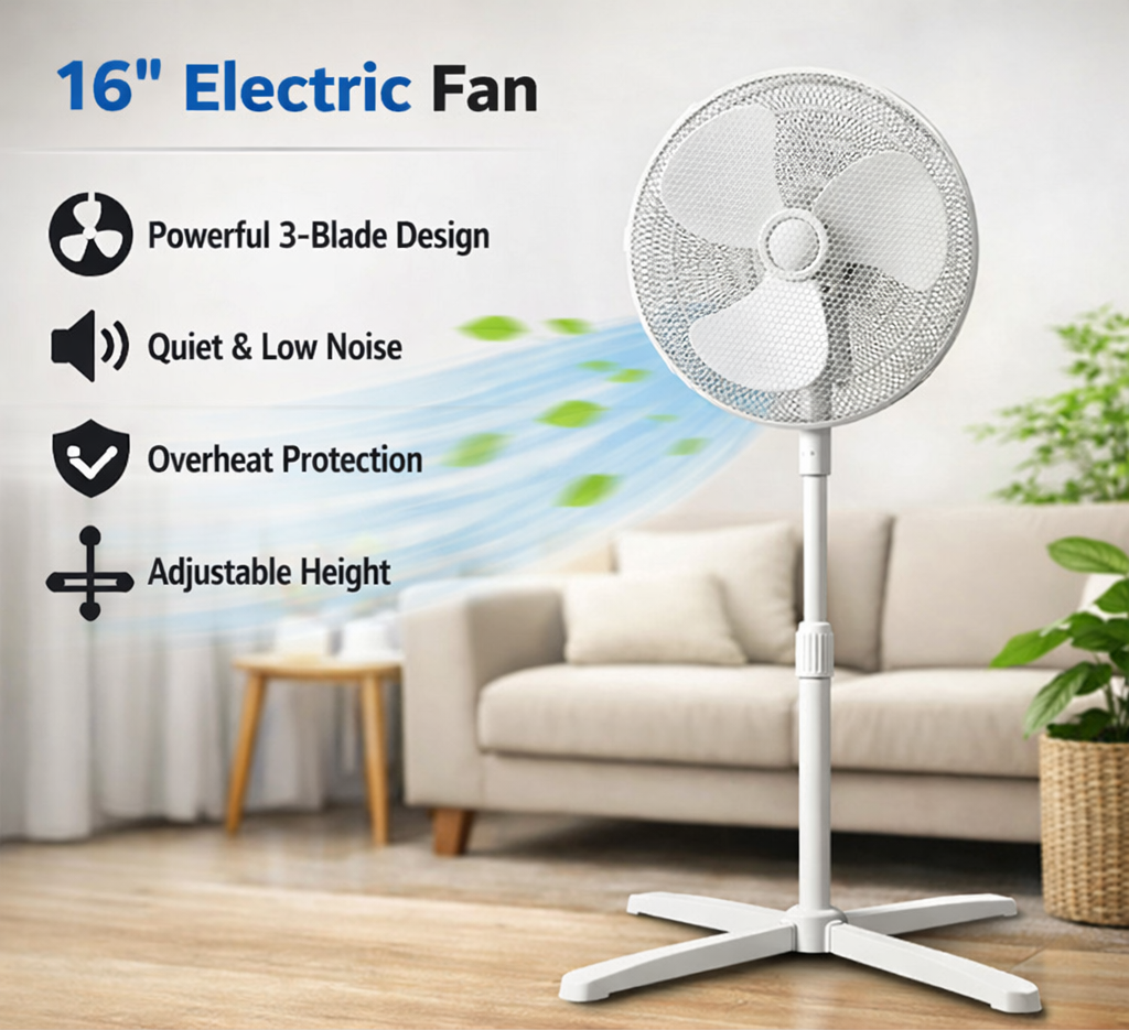 16" Electric Fan - KUMTEL