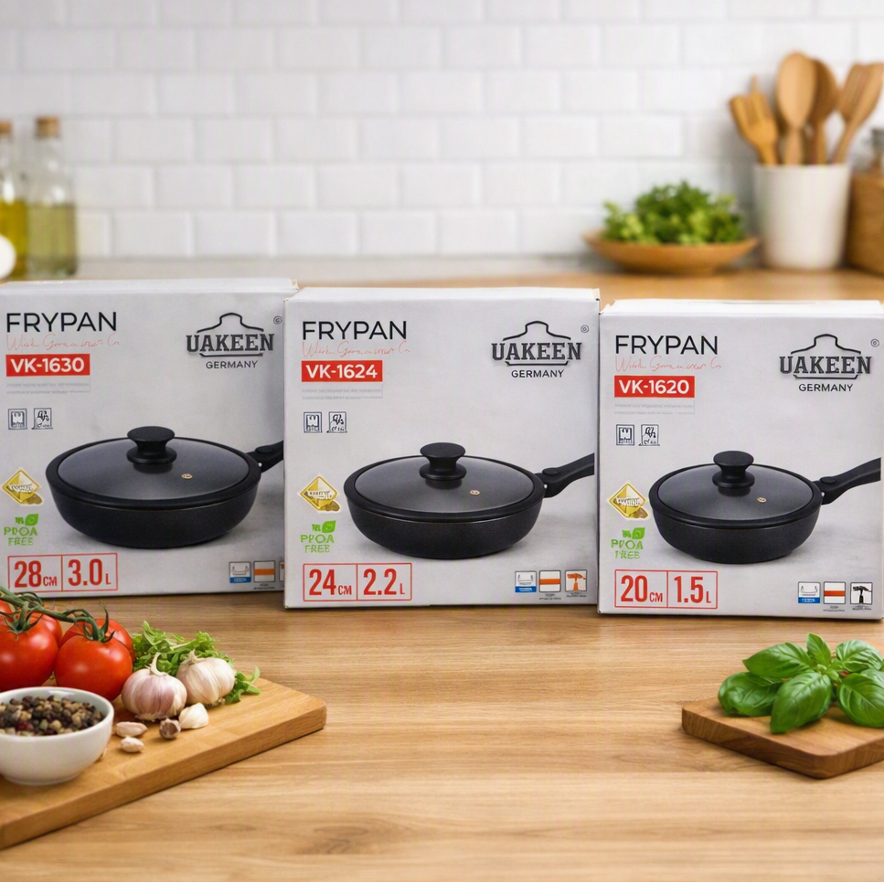 UAKEEN - 3 Pcs Frypan Set lineup