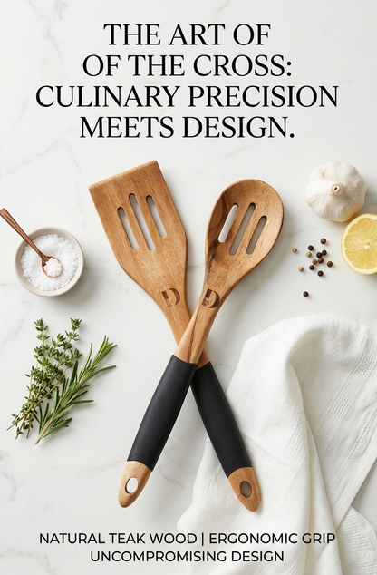 Wooden Slotted Spatula & Spoon