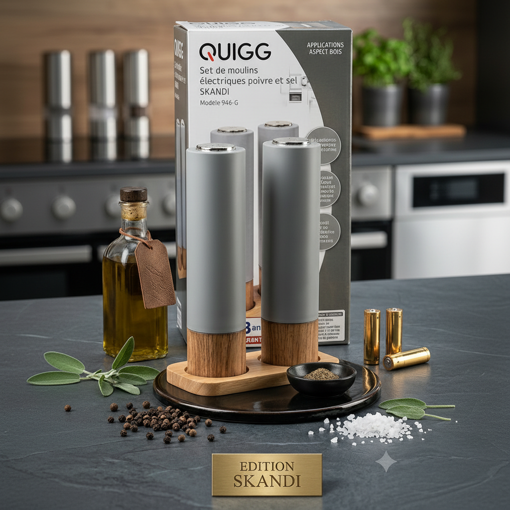 QUIGG - Electric Salt & Pepper Mill Set