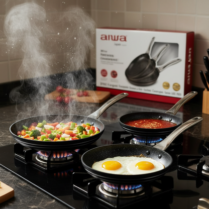 Aiwa - 3 Pcs frypan set