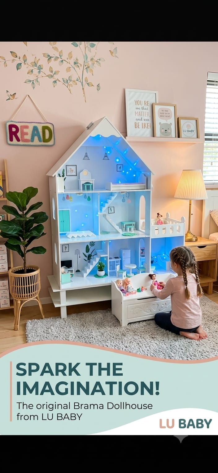 DOLL BARBIE WOODEN HOUSE