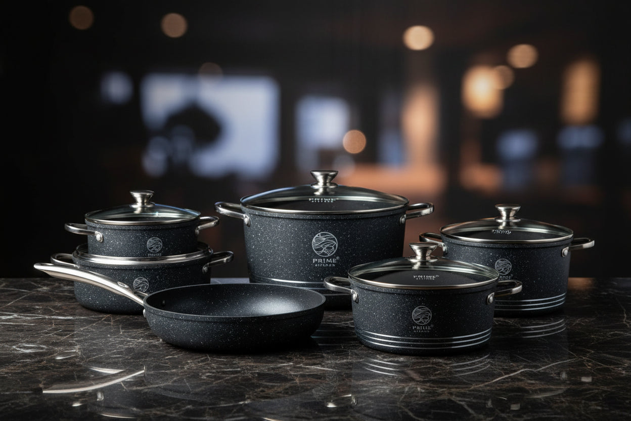 Prime Kitchen – 8 Piece Cookware Set