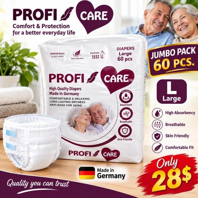 PROFI CARE - Adult Diaper L (large) / (jumbo pack 60 PCs)