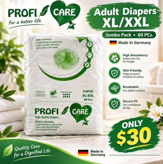 PROFI CARE - Adult Diaper XL - XXL (jumbo pack 60 PCs)