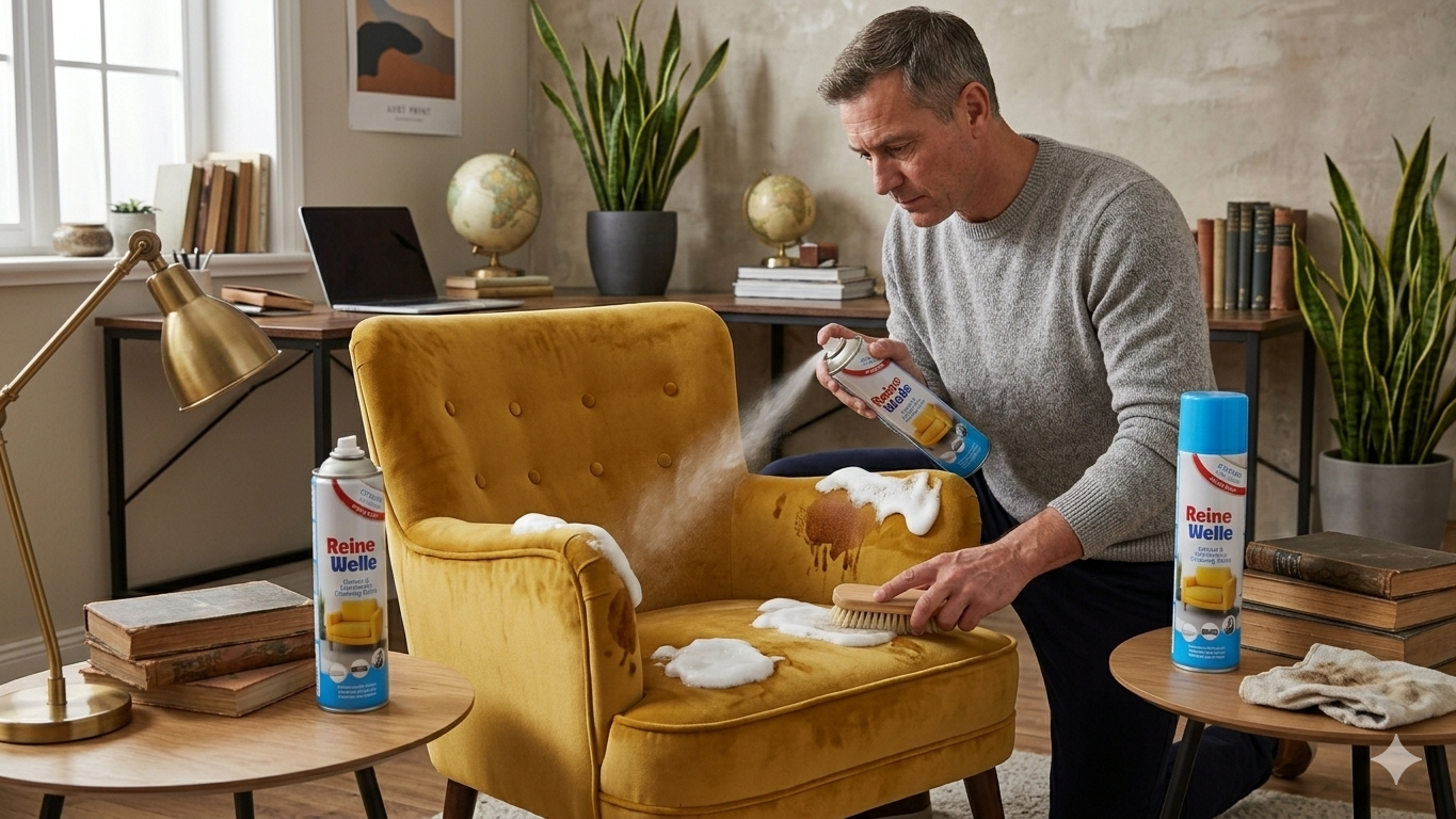 Reine Welle Carpet & Upholstery Cleaning Foam.